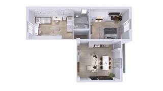 zoom immagine (Appartamento 74 mq, 2 camere, zona Baggio)